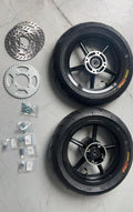 17" Universal Mini E-Moto Supermoto Wheel Set